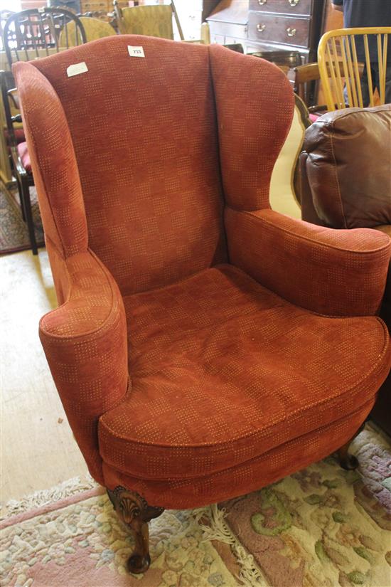 Wingback armchair